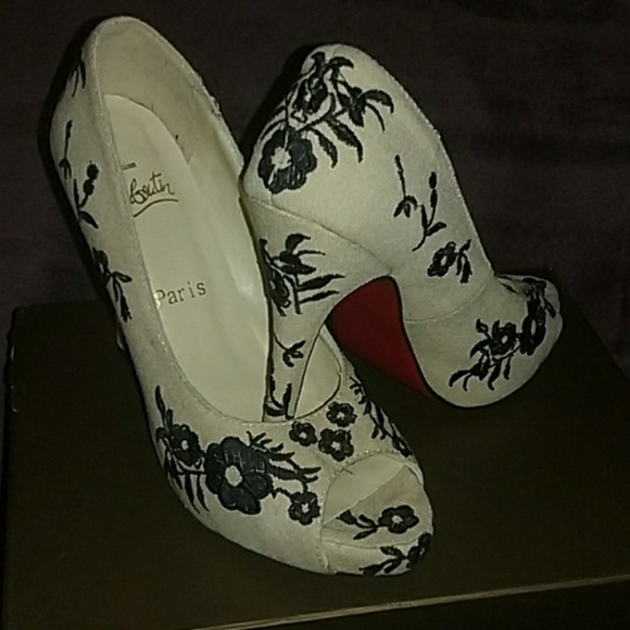 Christian Louboutin Shoes - Louboutin embroidered heels